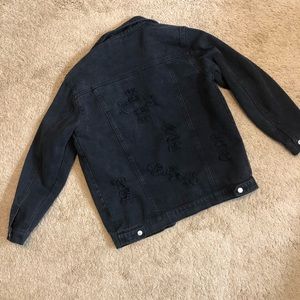 Honey Punch Jackets & Coats - Black distressed jean denium jacket Honey Punch Jackets & Coats - Black distressed jean denium jacket